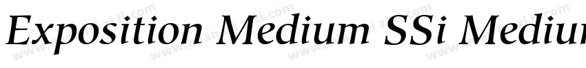 Exposition Medium SSi Medium Italic字体转换